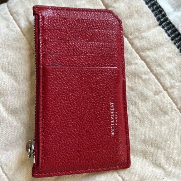 Saint Laurent YSL Fragments Zip Card Case - Picture 1 of 4